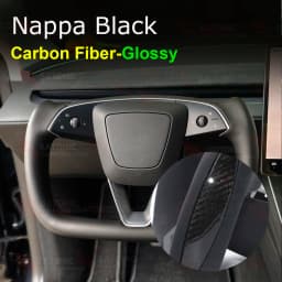 SATONIC 350mm Heated Sports Yoke Handle Steering Wheel For Tesla New Model Y Juniper YL Customized Nappa Leather