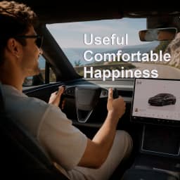 SATONIC 350mm Heated Sports Yoke Handle Steering Wheel For Tesla New Model Y Juniper YL Customized Nappa Leather