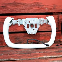 SATONIC 350mm Heated Sports Yoke Handle Steering Wheel For Tesla New Model Y Juniper YL Customized Nappa Leather