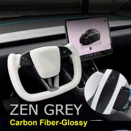 SATONIC 350mm Heated Sports Yoke Handle Steering Wheel For Tesla New Model Y Juniper YL Customized Nappa Leather