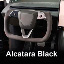 SATONIC 350mm Heated Sports Yoke Handle Steering Wheel For Tesla New Model Y Juniper YL Customized Nappa Leather