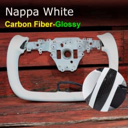 SATONIC 350mm Heated Sports Yoke Handle Steering Wheel For Tesla New Model Y Juniper YL Customized Nappa Leather