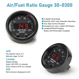 Car O2 Air Fuel Ratio Wide-band Gauge Kit For 30-0300 X-Series AFR Wideband LSU 4.9 Lambda Meter Oxygen Sensor Controller Gauge