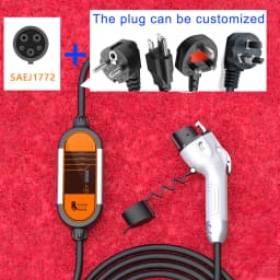 Feyree Portable EV Charger Type2 IEC62196-2 16A EVSE Charging Cable Type1 SAE J1772 EU Plug Controller Wallbox for Electric Car