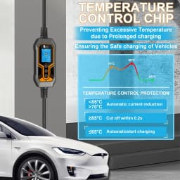 Feyree Type 2 Portable EV Charger 11KW 16A 3 Phase Wi-Fi APP Bluetooth Version EVSE Charging Cable 5m CEE Plug for Electric Car