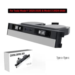 USB Hub Charger For Tesla Model Y Juniper 2025-2026 & Model 3 Highland 2024-2026 Center Console Docking Station Accessories