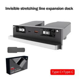 USB Hub Charger For Tesla Model Y Juniper 2025-2026 & Model 3 Highland 2024-2026 Center Console Docking Station Accessories