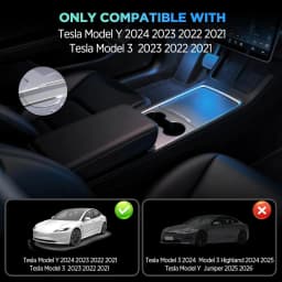 USB Hub Charger for Tesla Model Y 2020-2024 Model 3 2020-2023 Center Console with Fast Charging Retractable Cables Phone Charger