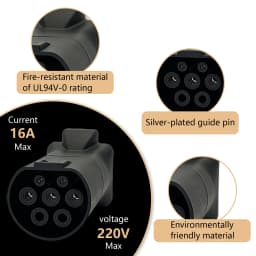 TYPE2 V2L Discharge Adapter 16A EV Power Vehicle to Load Connector For BYD ZEEKR XPENG Deepal MG Geely Chery Mazda Brazil Socket