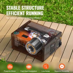 SucceBuy PCP Air Compressor 4500PSI Portable PCP Airgun Compressor Auto-Stop Oil Free Pump for Air Rifle Scuba Diving Bottle