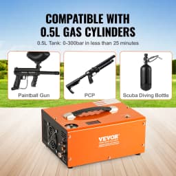 SucceBuy PCP Air Compressor 4500PSI Portable PCP Airgun Compressor Auto-Stop Oil Free Pump for Air Rifle Scuba Diving Bottle
