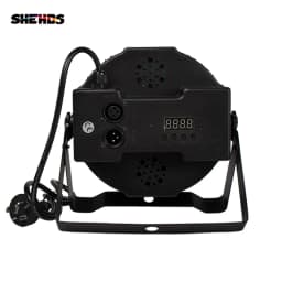 SHEHDS 7X12W RGBW / 7x18W RGBWA+UV LED Flat Par Light Mobile Plug Ultra-Quiet Fan Family Birthday Party Theater Stage Lighting
