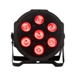 SHEHDS 7X12W RGBW / 7x18W RGBWA+UV LED Flat Par Light Mobile Plug Ultra-Quiet Fan Family Birthday Party Theater Stage Lighting