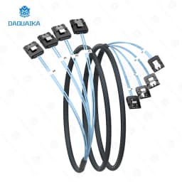 SATA-III Cable 6Pcs/Set - 90-Degree Right-Angle SAS/SATA-6Gbps Cable Replacement for Server-Raid SDD HDD CD DVD Drives