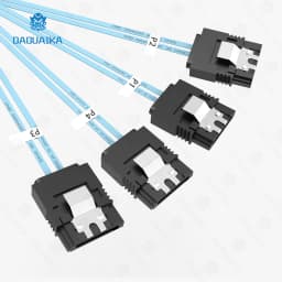 SATA-III Cable 6Pcs/Set - 90-Degree Right-Angle SAS/SATA-6Gbps Cable Replacement for Server-Raid SDD HDD CD DVD Drives