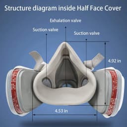 26in1 6200 Half Face Dust Gas Mask Respirator For Industrial Paint Spray Chemical Organic Vapor With Filters Protection