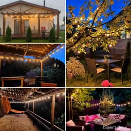 LED String Light G40 LED Garland Festoon Light IP45 Patio Fairy String For Outdoor Garden Wedding Patry Decorate9M 14M 15M 18M