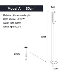 IP65 Waterproof LED Lawn Lamp AC85-265V Outdoor Landscape Light Garden Decoration For Villa Country House Exterior Lighting