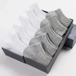 20Pcs/ Men's Socks Spring Summer Thin Breathable Soft Polyester Cotton Socks Black Casual Business Ankle Boat Socks Size EU38-45