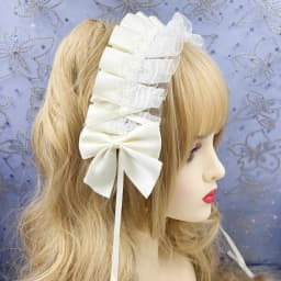 2024 Lovely Sweet Hair Hoop Anime Maid Cosplay Headband Lolita Lace Flower Headwear Hair Accessory Hand Made Droppshing