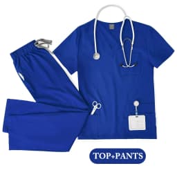 Unisex Medical Uniforms Men Women Nursing Clothes Lab Beauty Costume Nurse Scrubs Set Doctor Dentist Workwear Clinical Top Pants