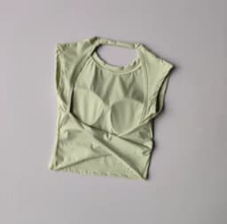 Sexy Short Backless Fixed Chest Pad Sports T-shirt Vest Women's Tight Fitting Quick Drying Slimming Yoga Suit Top Clothing