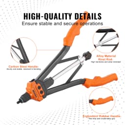 SucceBuy 14" 16" Rivet Nut Tool Rivnut Tool Kit with Metric and SAE Mandrels 70PCS/186PCS Rivet Nuts With Rugged Carrying Case