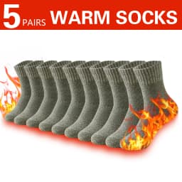 3 Pairs Winter Thick Towel Men's Socks Man's Outdoor Sports Long Socks Cold Resistant Frost Proof Snow Socks For Man Gift 39-44