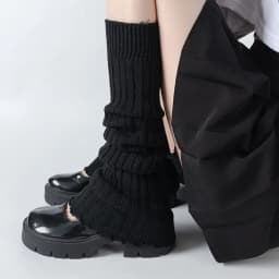 2025 Spring Lolita Leg Warmers Socks Female Knitted Warm Foot Cover Women Warmer Lady Autumn Crochet Heel Socks Boot Cuffs