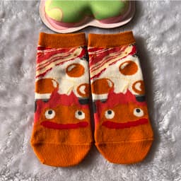 Japanese Anime Cartoon Grey Cat Socks Cute Calcifer Short Socks Jiji Socks Birthday Gifts For Girls Size Eu35-40