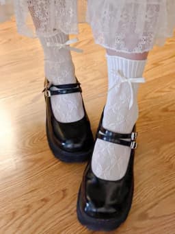 Women's New Solid Color Bowknot Thin Socks Ballet Style Hollow Ankle Socks Japanese Cute Lolita Mesh Breathable Lace Stockings