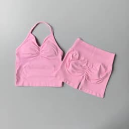 NO LOGO Women's Longline Strappy Backless Gym Top Scrunch Workout Open Back Bra Tank Top for Running Yoga Shirt