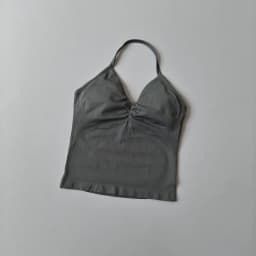 NO LOGO Women's Longline Strappy Backless Gym Top Scrunch Workout Open Back Bra Tank Top for Running Yoga Shirt
