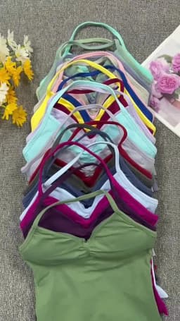 NO LOGO Women's Longline Strappy Backless Gym Top Scrunch Workout Open Back Bra Tank Top for Running Yoga Shirt