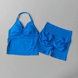 NO LOGO Women's Longline Strappy Backless Gym Top Scrunch Workout Open Back Bra Tank Top for Running Yoga Shirt