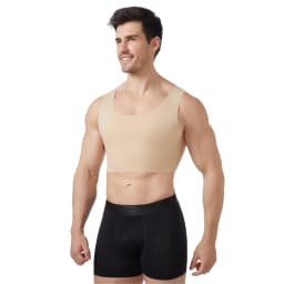 Men's Seamless Shaping Short Vest, Sleeveless Slim Fit Underwear, High Elasticity Breathable Comfortable Vest