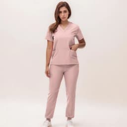 Stretchy Nurse Uniforms V-neck Top Jogger Pants Scrub Sets Surgical Workwear Dentist Nursing Suit Hospital Doctor Outfit S21