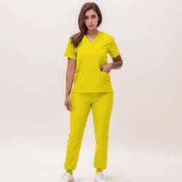 Stretchy Nurse Uniforms V-neck Top Jogger Pants Scrub Sets Surgical Workwear Dentist Nursing Suit Hospital Doctor Outfit S21