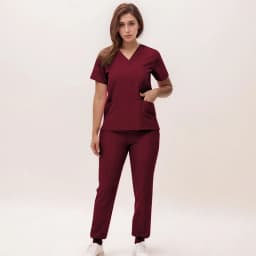 Stretchy Nurse Uniforms V-neck Top Jogger Pants Scrub Sets Surgical Workwear Dentist Nursing Suit Hospital Doctor Outfit S21