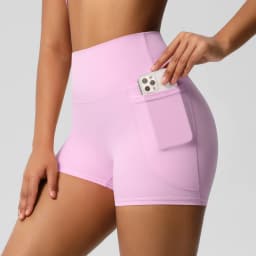 Women Sports Short With PocketedYoga Legging Shorts Squat Proof High Waist Fitness Tight Shorts Quick Drying Cycling Workout Gym