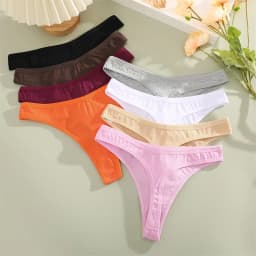 3Pcs/Set Seamless Thong Cotton Women Thin Strap Low Waist High Flexibility Panty Sexy Underwear Ladies Briefs T-back Soft Women