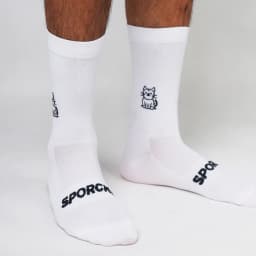 Sporcks Cat Pattern Cycling Socks Spring and Summer Men's and Women's Road Cycling Sports Trendy Breathable High-Elastic Wear-Resistant Mid-Calf Socks Sr-10