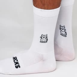 Sporcks Cat Pattern Cycling Socks Spring and Summer Men's and Women's Road Cycling Sports Trendy Breathable High-Elastic Wear-Resistant Mid-Calf Socks Sr-10