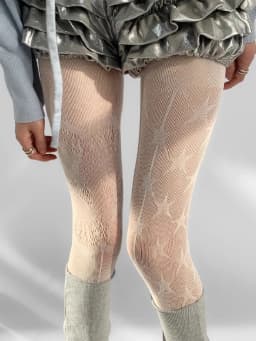 High Street New Designer Socks Punk Gothic Nylon Sexy Fishnet Stockings Mesh Hollowed Out Tights Women AB-style Stars Pantyhose