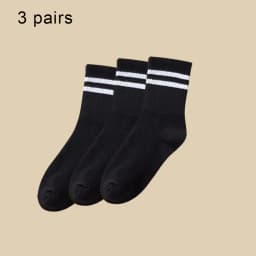 3/6 Pairs Women Mid-Tube Socks Solid Colour Autumn Winter Breathable Comfortable Sport Sweat Absorbent Man And Women's Socks