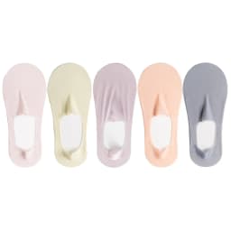 5 Pairs/Lot Socks Women's Summer Ultra-thin Invisible Low Cut Silicone Anti-slip Mesh No Show Ice Silk Solid Boat Socks
