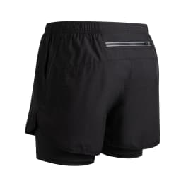 Men's Running Shorts Quick-drying Fitness Black Double Layer Shorts Men New Sport Workout Training Bodybuilding Short Pants New