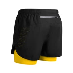 Men's Running Shorts Quick-drying Fitness Black Double Layer Shorts Men New Sport Workout Training Bodybuilding Short Pants New