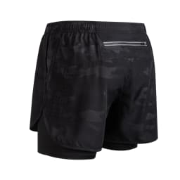 Men's Running Shorts Quick-drying Fitness Black Double Layer Shorts Men New Sport Workout Training Bodybuilding Short Pants New
