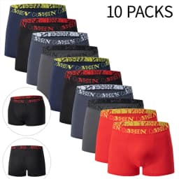 5/10 Piece Set Of Men's Seasonal Fashionable Underwear Flat Corner Pants Comfortable Plus Size Color MEN Elastic Waist Shorts